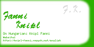 fanni knipl business card